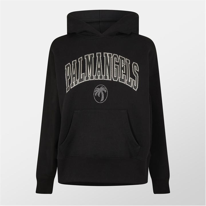 Palm Angels Women's Black College Hoodie in Size 8, Sports Direct