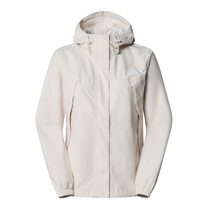 The North Face Women's White Antora Dryvent Hooded Long Sleeve Waterproof Jacket in Size 12, Sports Direct