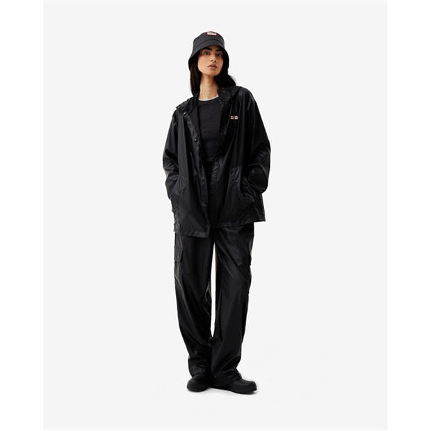 Black - Hunter - Women's Izzy Short Weather-Resistant Rain Anorak