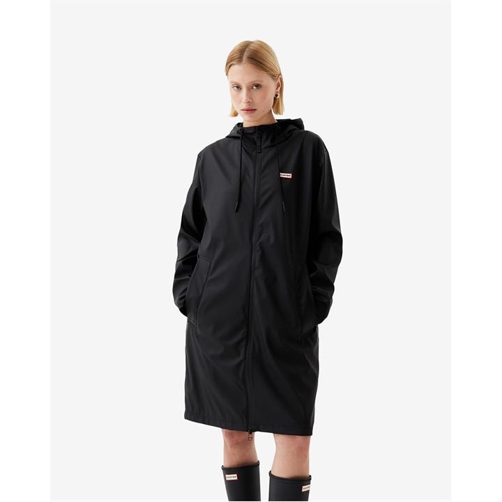 Hunter Women's Black Andrea Waterproof Lightweight Rain Anorak in Size 16, Sports Direct