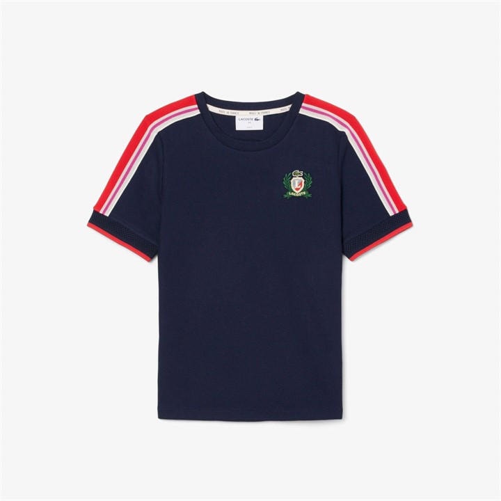 Lacoste Women's Blue Legacy T-Shirt in Size 10, Sports Direct