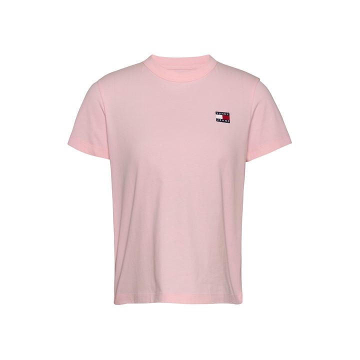 Tommy Jeans Women's Pink Badge T-Shirt in Size 10, Sports Direct