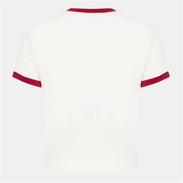 White/Red - Jack Wills - Women's Pop Graphic Baby Slim Fit T-Shirt