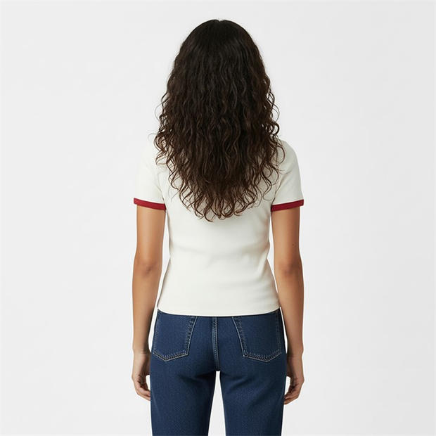 White/Red - Jack Wills - Women's Pop Graphic Baby Slim Fit T-Shirt