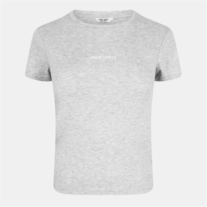 Jack Wills Women's Grey Baby Tee in Size 16, Sports Direct