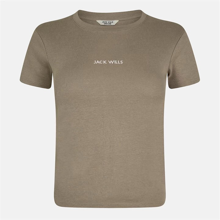 Jack Wills Women's Brown Baby Tee in Size 14, Sports Direct