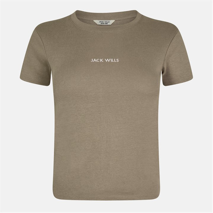 Jack Wills Women's Brown Baby Tee in Size 16, Sports Direct