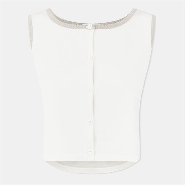 Jack Wills Women's White Speckled Sweater Vest in Size 14, Sports Direct