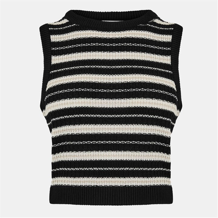 Jack Wills Women's Black Crochet Sweater Vests in Size 8, Sports Direct