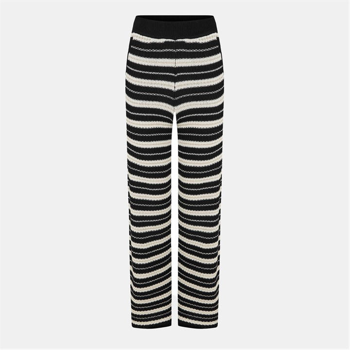 Jack Wills Women's Black Crochet Knitted Trousers in Size 8, Sports Direct
