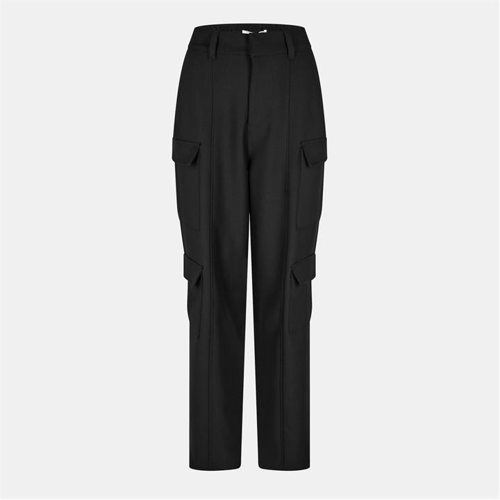 Jack Wills Women's Black Cargo Trousers in Size 6, Sports Direct