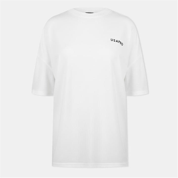 Usa Pro Women's White Boyfriend Regular Fit T-Shirt - 18 (46) - Image 2