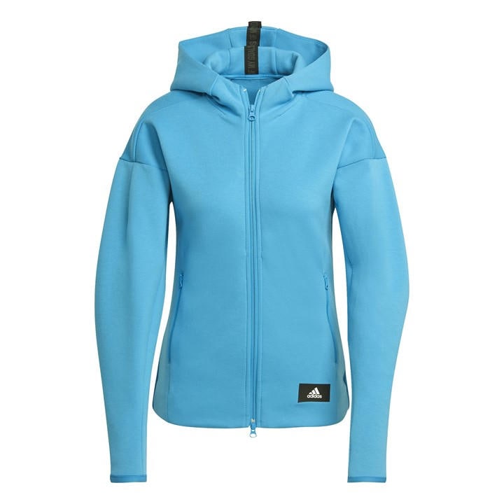 Adidas Women's Blue Sportswear Mission Victory Full-Zip Hoodie in Size 2XS, Sports Direct