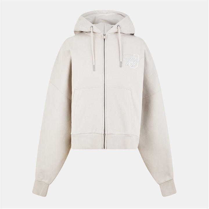 Jack Wills Women's Neutral Jw Emblem Zip Hoodie in Size 8, Sports Direct