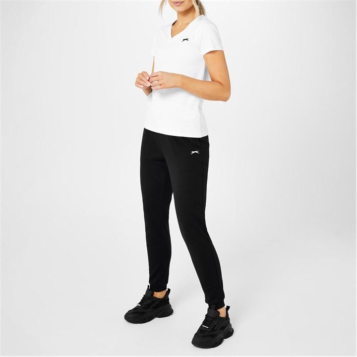 Slazenger Women's Black Interlock Closed Hem Pant in Size 18, Sports Direct