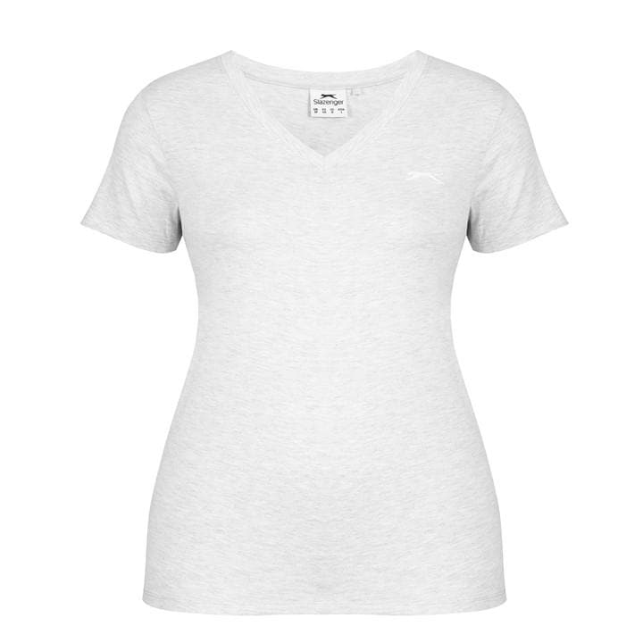 Slazenger Women's Grey V Neck Tee Shirt in Size 16, Sports Direct