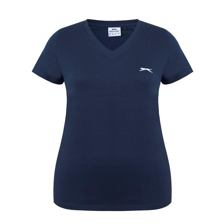 Slazenger Women's Blue V Neck Tee Shirt in Size 16, Sports Direct