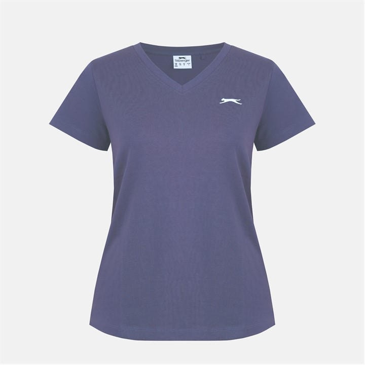 Slazenger Women's Grey V Neck Tee Shirt in Size 16, Sports Direct
