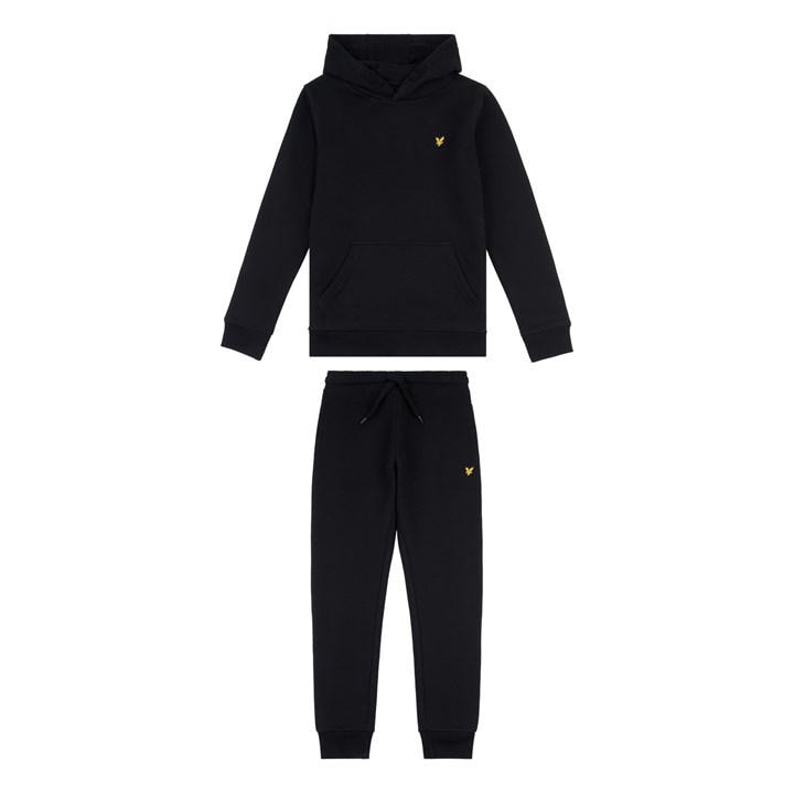 Lyle And Scott Boys Black Joggers And Hoodie Set  in Size 8 - 9 Years, Sports Direct