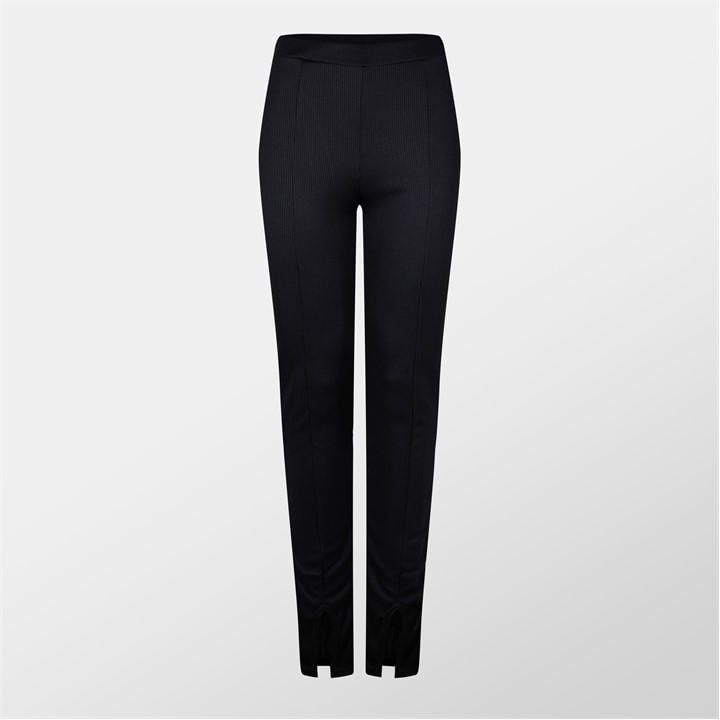 Missy Empire Women's Black Thick Rib Leggings in Size 8, Sports Direct