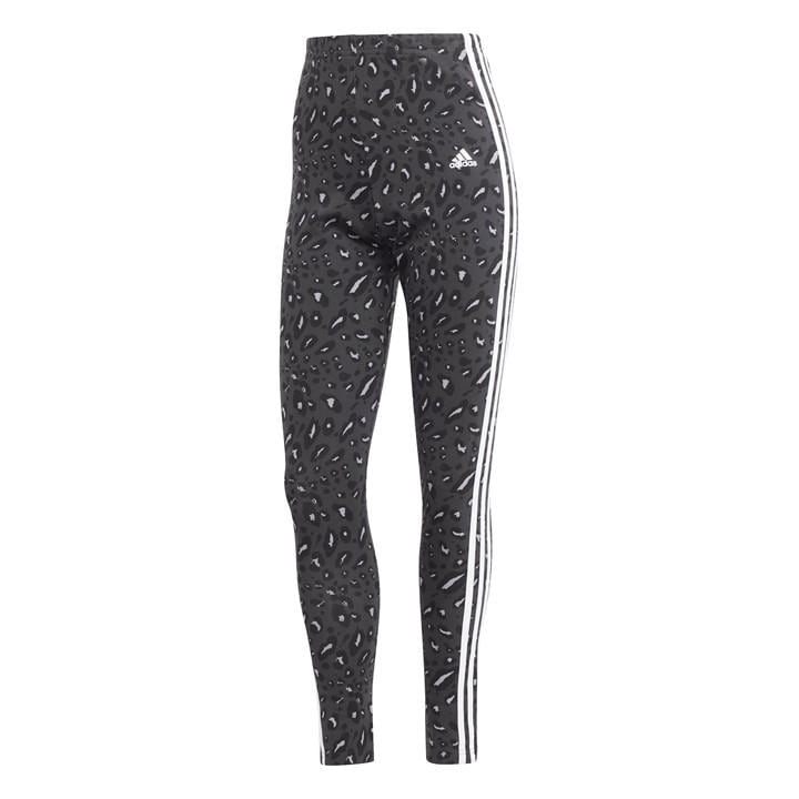 Adidas Women' Black Essentials 3 Stripe Leggings in Size S, Sports Direct