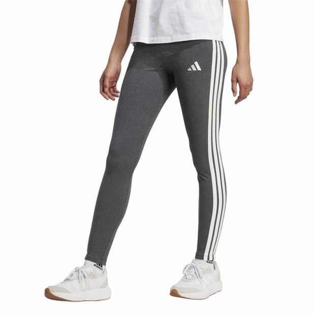 Dark Grey - adidas - Essentials 3 Stripe Leggings Womens