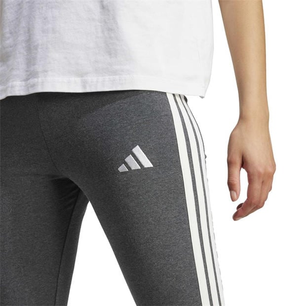 Dark Grey - adidas - Essentials 3 Stripe Leggings Womens