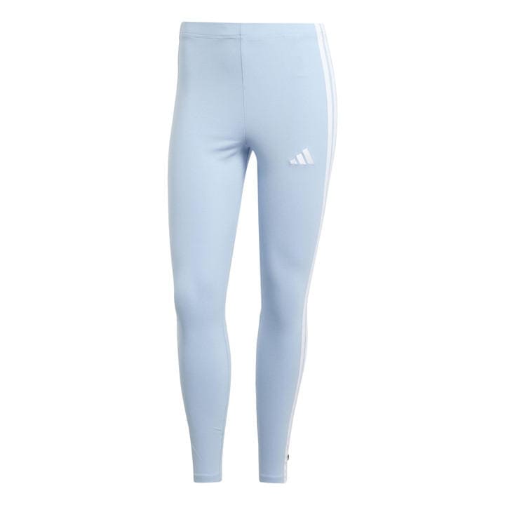 Adidas Women's Blue Essentials 3 Stripe Leggings in Size XL, Sports Direct