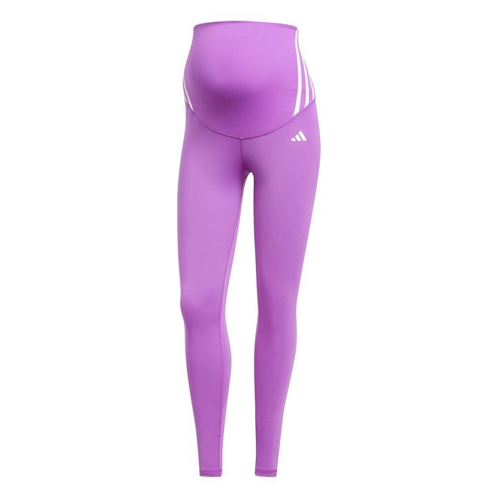 Adidas Women's Purple Optime Essentials Full-Length Leggings (Maternity) in Size 2XS, Sports Direct