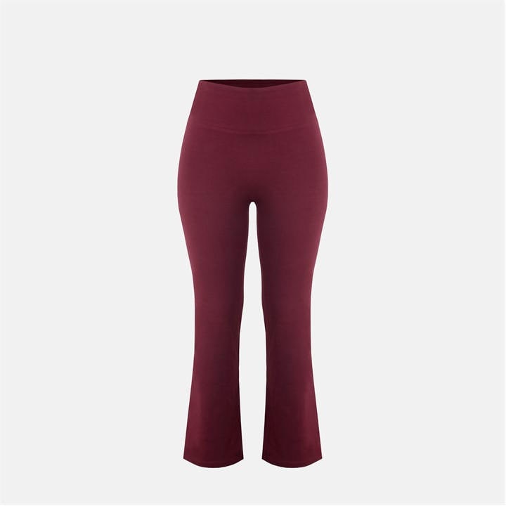 Miso Women's Red Kick Flare High Waisted Full Length Cotton Leggings in Size 10, Sports Direct