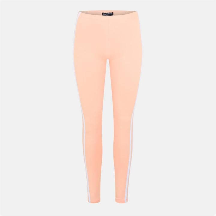 Brave Soul Women's Nude Peach Leggings With Stripe Detail in Size 8, Sports Direct