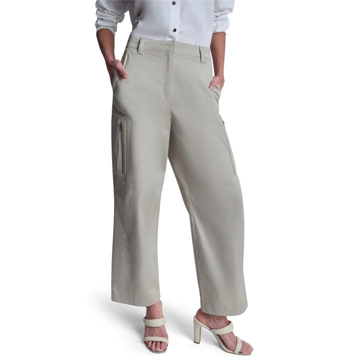 Dkny Women's Beige Wide Leg Trouser in Size 8, Sports Direct