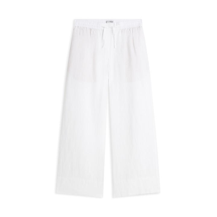 Tommy Hilfiger Women's White Wide Leg Trousers in Size 12, Sports Direct