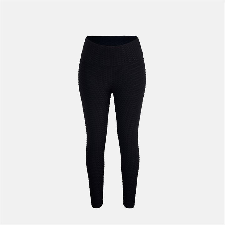 Miso Women's Black Honeycomb Leggings in Size 16, Sports Direct