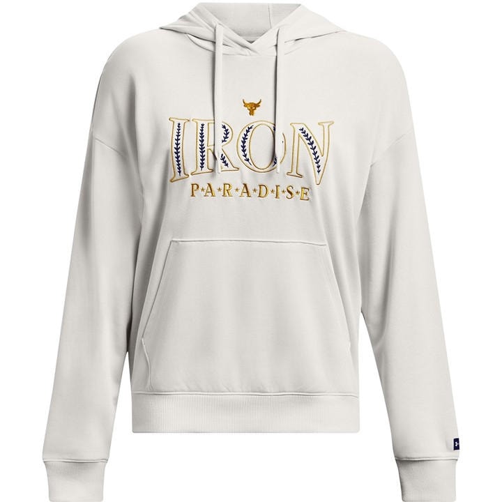 Under Armour Women's White Project Rock Everyday Hoodie in Size 10, Sports Direct