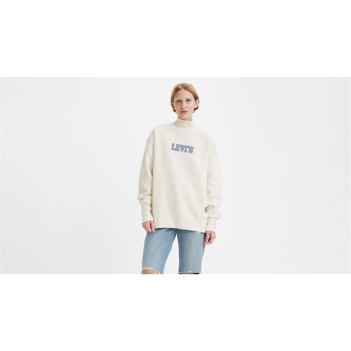 Levis Women's Beige Graphic Gardenia Sweatshirt in Size 8, Sports Direct