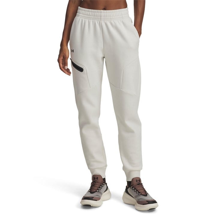 Under Armour Women's White Unstoppable Closed Hem Fleece Jogger in Size 14, Sports Direct