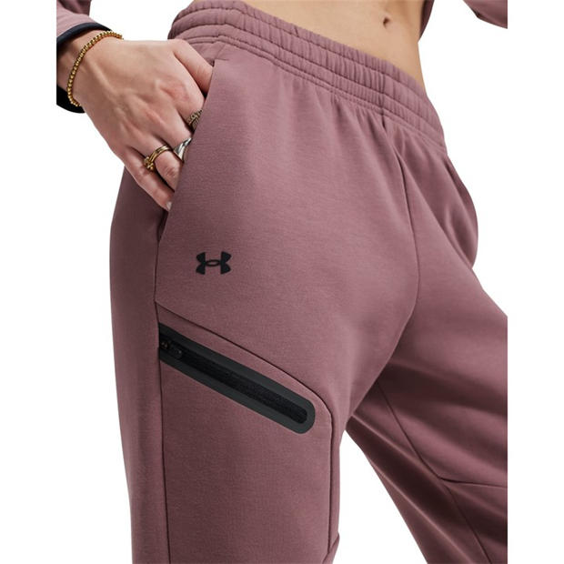 Brown - Under Armour - Women's Unstoppable Closed Hem Fleece Jogger