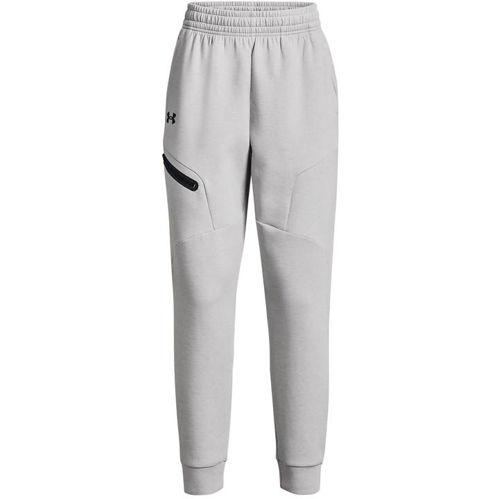 Under Armour Women's Grey Unstoppable Closed Hem Fleece Jogger in Size 12, Sports Direct