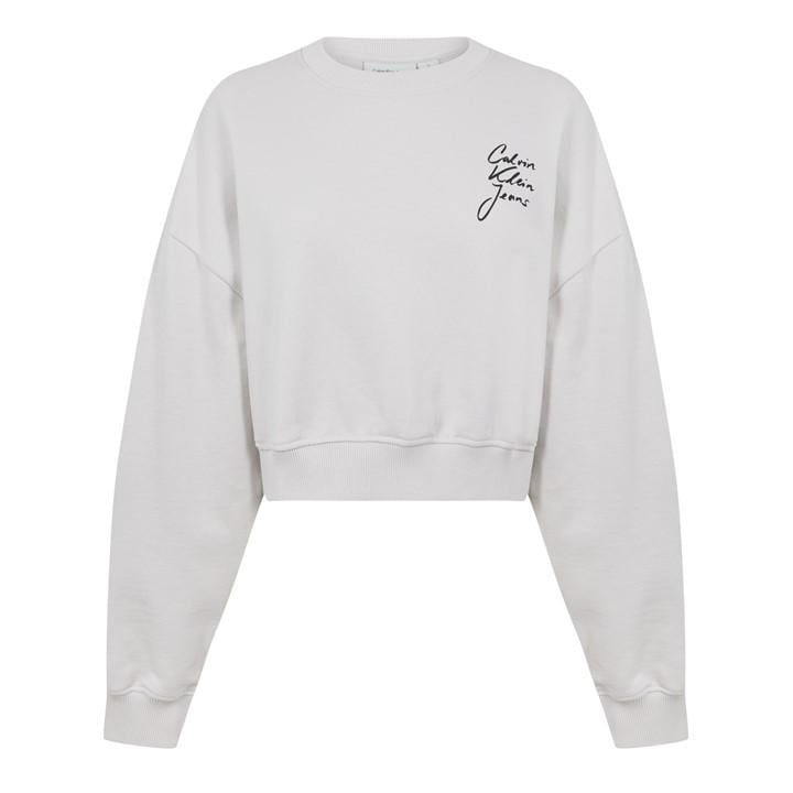 Calvin Klein Jeans Women's Beige Crew Sweatshirt in Size 16, Sports Direct