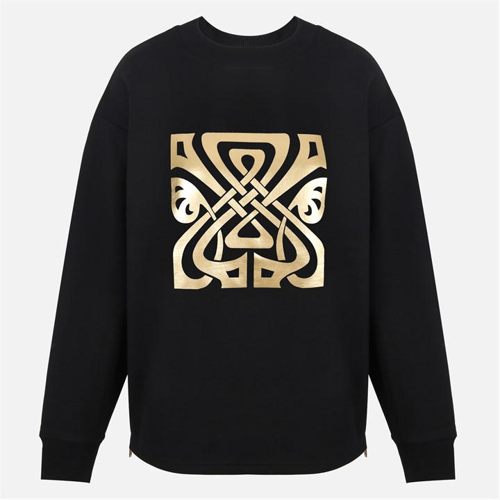 Biba Women's Black Logo Crew Sweatshirt in Size 8, Sports Direct