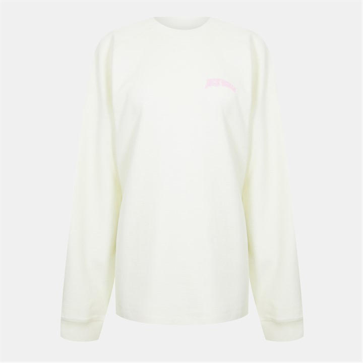 Jack Wills Women's White Waffle Crew Sweatshirt in Size 8, Sports Direct