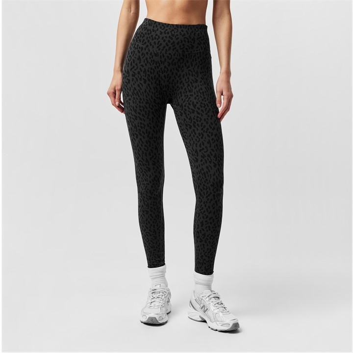 Miso Women's Black All Over Print Leggings in Size 16, Sports Direct