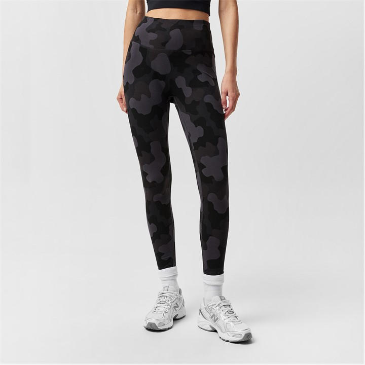 Miso Women's Black All Over Print Leggings in Size 20, Sports Direct