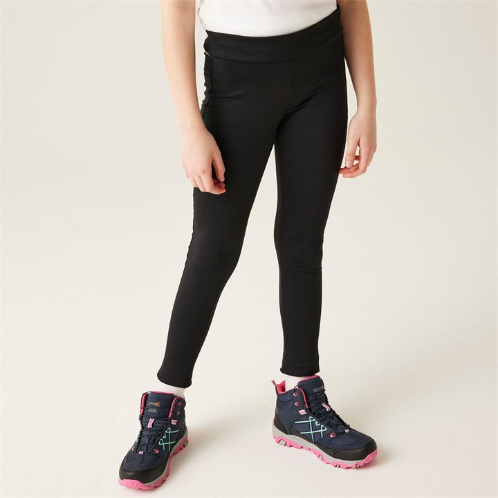 Regatta  Kids Black Kids Barlia Winter Leggings in Size 13 - 14 Years, Sports Direct