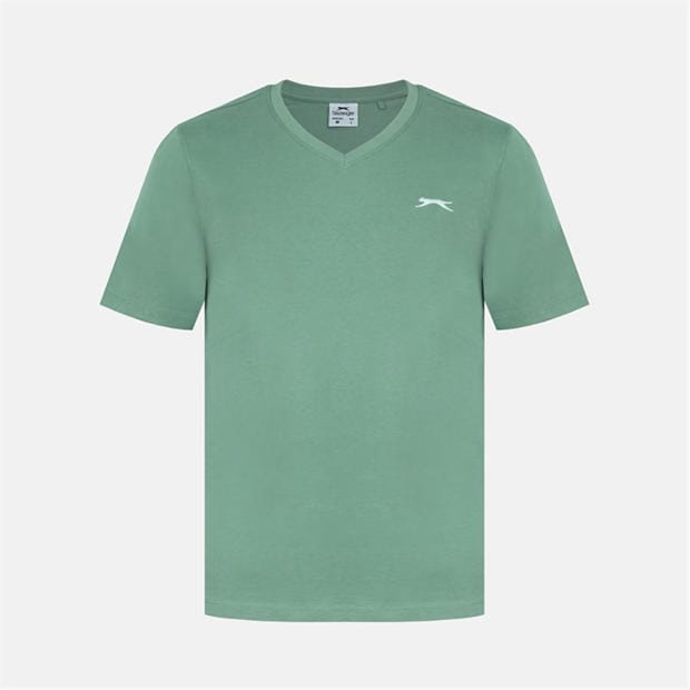 Light Green - Slazenger - V Neck T Shirt Mens