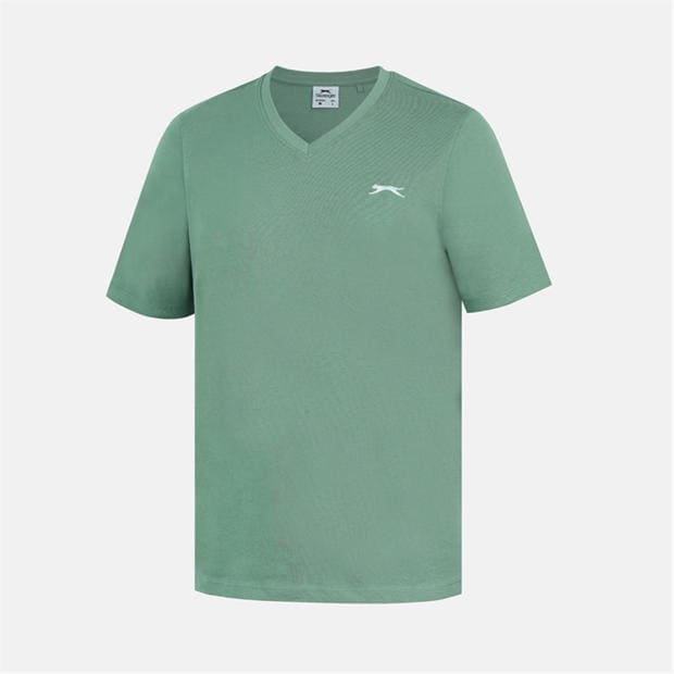Light Green - Slazenger - V Neck T Shirt Mens