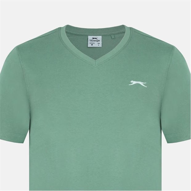 Light Green - Slazenger - V Neck T Shirt Mens