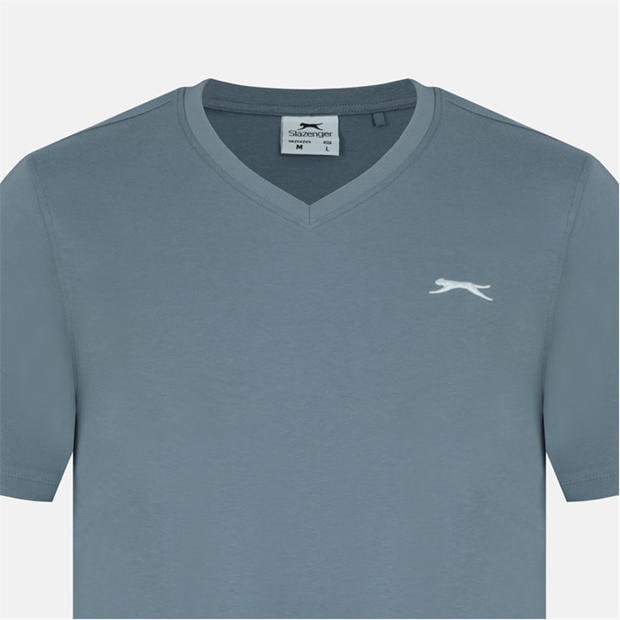 Slate Blue - Slazenger - V Neck T Shirt Mens