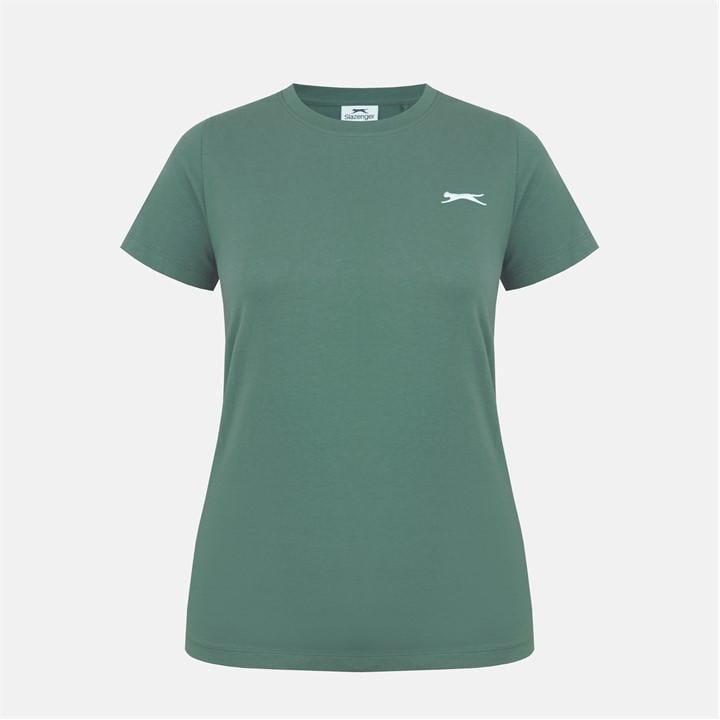 Slazenger Women's Green Crew Neck Tee in Size 12, Sports Direct